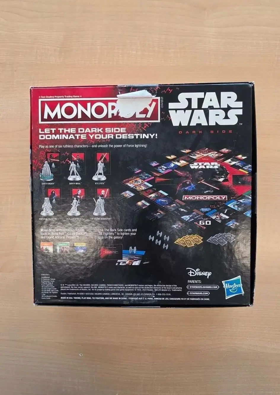 Monopoly Star Wars Dark Side Edition Board Game New Open Box!